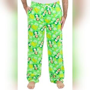 ELF Green Pajama Pants with Snowflake Design , XL mens